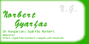 norbert gyarfas business card